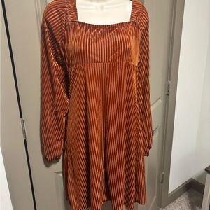 Striped Rust Colored  Dress, always complimented on it!
